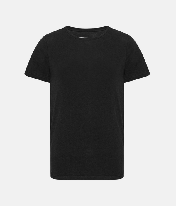 Schwarze Slim Fit Bambus-T-Shirts mit Rundhalsausschnitt - 2er-Pack