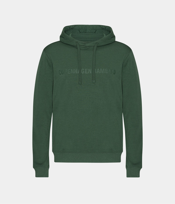 Grüner Bambus-Kapuzen-Jogginganzug mit Logo