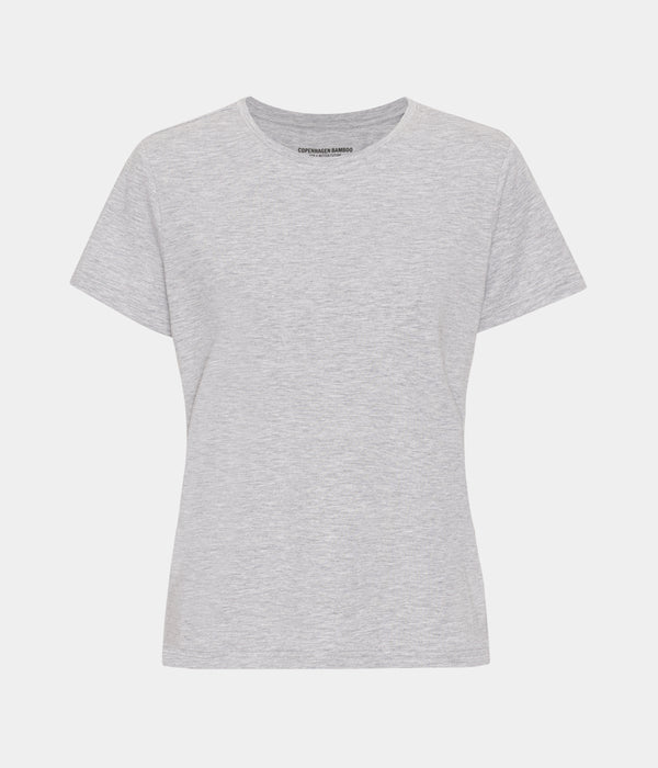 Lysegrå kortærmet bambus T-shirt S Copenhagen Bamboo