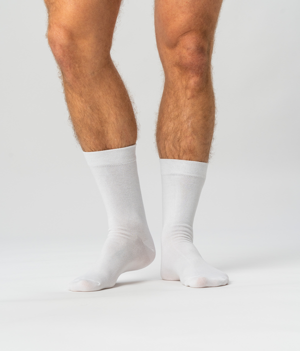 10 par hvide bambus strømper