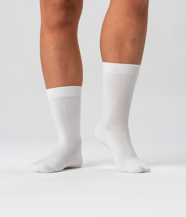 10 par hvide bambus strømper