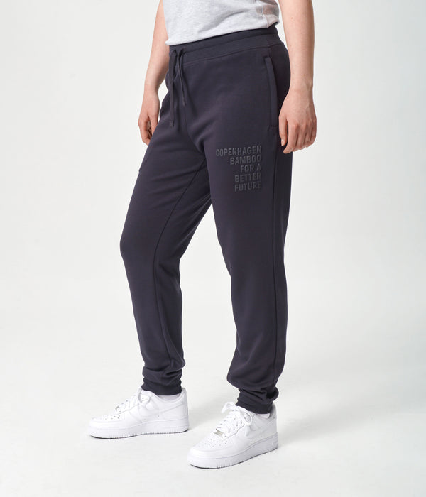 Mørkegrå bambus sweatpants med logo Copenhagen Bamboo