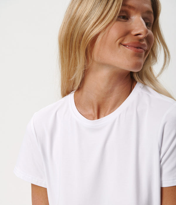 3 pak hvid bambus T-shirt