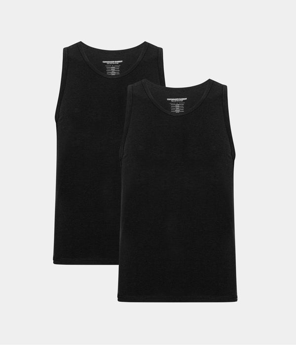 Sorte bambus tank tops - 2 pak S Copenhagen Bamboo