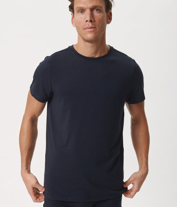 Navy crew neck bambus T-shirt Copenhagen Bamboo