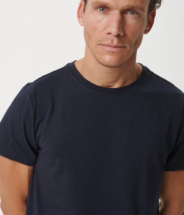 Navy crew neck bambus T-shirt Copenhagen Bamboo