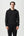 Schwarzer Bambus-Kapuzenpullover mit Reißverschluss
