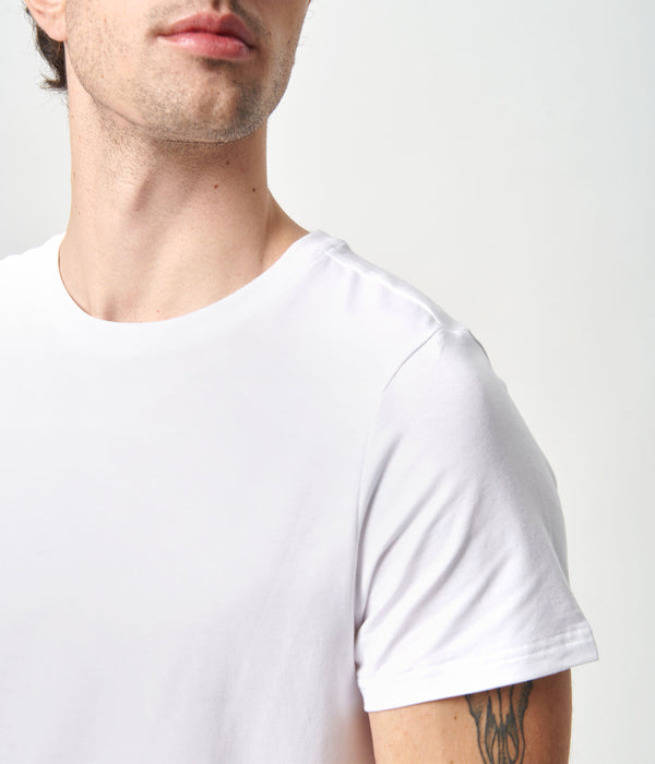 3 pak hvide bambus T-shirt