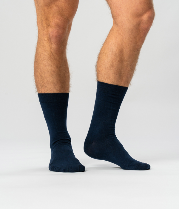 10 par bambus strømper sort/navy