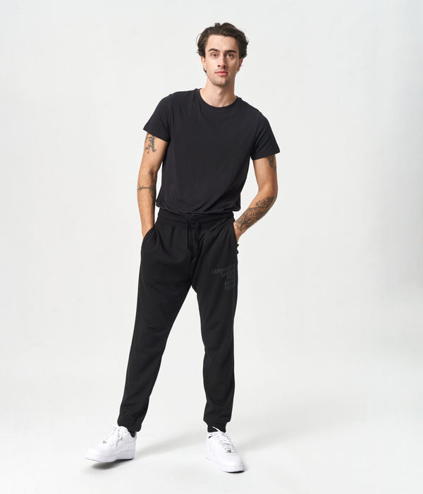 Schwarze Bambus-Sweatpants mit Logo